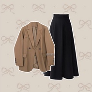 Oneset Kuliah Kerja (Hijab Blazer Rok Hitam) OOTD Hijab Korean Style - KK49