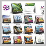 Year 2025 Table Calendar Desktop Flip Calendar Desk Kalendar Meja Public Holiday Different Pictures
