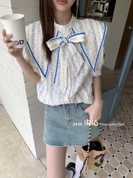 IRIS FASHION Secret gardent series IS2024YS66 My summer day shirtเสื้อเชิ้ต ลายดอกไม้ ใส่เที่ยว ผ้าน