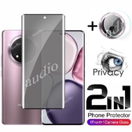 Honor X9c 5G 2in1 Private Screen With Lens Film For Honor X9c HonorX9c 5G 2024 Privacy Screen Protec