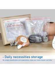 1000pcs 1" To 12" Size Clear Plastic Self Seal Bags, 2.36mil/0.06mm Thick, Reclosable Zip Lock Stora