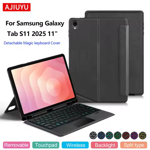 Touchpad Backlit Keyboard For Samsung Galaxy Tab S11 2025 11" Case Tab S11 11 Inch SM-X730 X736 Deta
