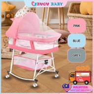 baby Cot white Newborn Baby Crib Portable foldable Baby Bed with Mosquito net bumper Katil baby full