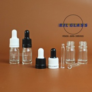 5ml clear thick glass pipette bottle 5ml glass serum bottle/ dropper bottle/
