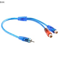BAK High Quality Car MP3 Audio RCA 1 Male To 2 Female Y Splitter Cable Adapter Cord Converter Car AU