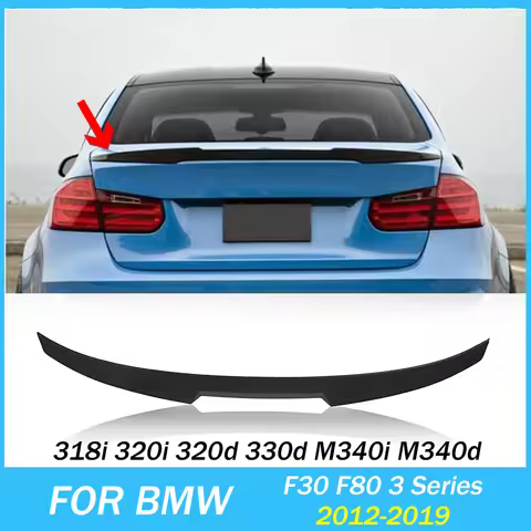 Rear Trunk Spoiler Wing M4 Style for BMW F30 F80 2012-2019 3 Series 318i 320i 320d 330d M340i M340d 
