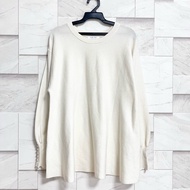 Beige Wide Knit Top