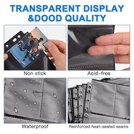 Trading Card Sleeve Pages 1800 Pockets 100 Pack Double Side 9-Pocket Protectors Black Card Sleeves B