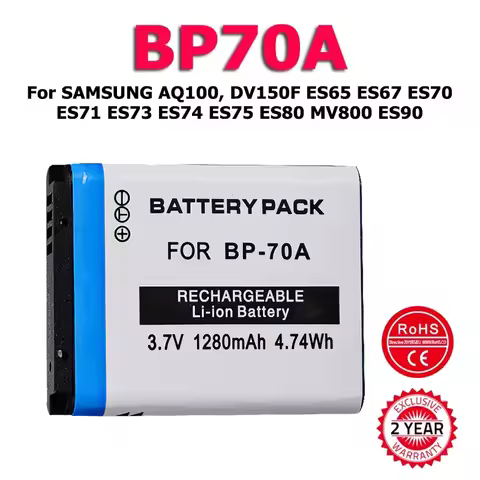 XDOU High Quality BP70A BP*70A Battery For SAMSUNG AQ100 DV150F ES65 ES67 ES70 ES71 ES73 ES74 ES75 E