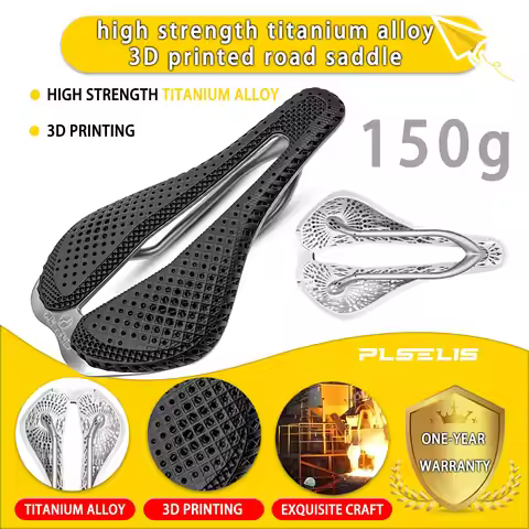 PLSELIS road bike saddle titanium alloy bottom shell 3D printing weight 150g lightweight bicycle sea