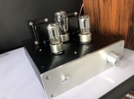 6N8P vacuum tube preamplifier SRPP circuit; 6SN7 universal vacuum tube preamplifier; hand-built poin
