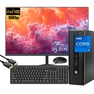 HP Prodesk SFF Desktop PC, 600G2 800G2 SFF Desktop w/ 23.8in LCD Monitor, HP SFF PC i7-6700 4.0GHz,