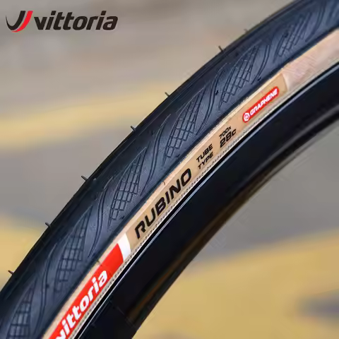 Vittoria Rubino 700X25C/28C/30C Tube Tire Road Bike 100 TPI Nylon Casing Bead Shield Graphene Anti-P