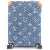 LOUIS VUITTONM24314 Horizo​​n 55 Monogram 牛仔布和天然皮革 LV Remix 手提箱，成色極佳，配有 TSA 海關鎖、四輪設計、防塵袋，法國製造