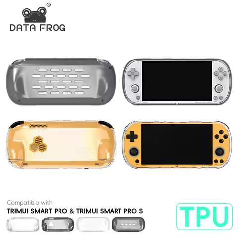 Data Frog Case for TRIMUI SMART PRO, TPU Anti-Drop Protective Cover with Lightweight Grip for TRIMUI