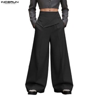 INCERUN Men's Deconstructed Collar Clean Pants
