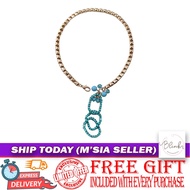[Blink] 项链 Gold Blue Color Pendant Necklace 36cm Rantai - NL332