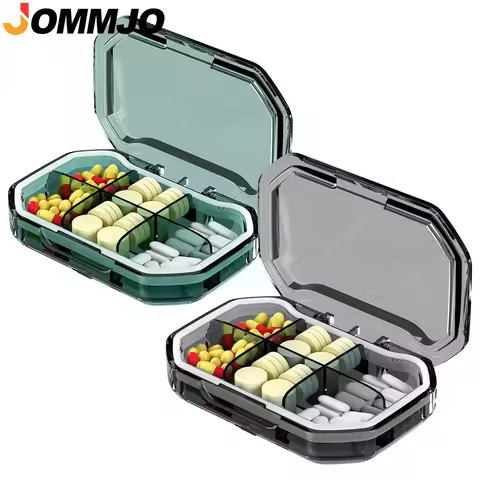 1PCS 6-Compartment Pill Organizer, Portable Pill Box, Can Accommodate A Large Amount of Vitamins, Su