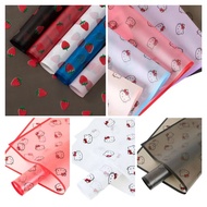 Strawberry Pattern Cellophane - Hello Kitty Bouquet Paper - Cherry Bouquet Paper - Waterproof Cellop