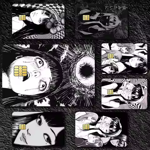 T-Tomie Junji Ito Decorative Waterproof Film Skin Cover Credit Card Stickers Debit Front Bank Bus Pa