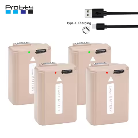 Original Probty NP-FW50 NPFW50 Battery Type-C direct charge for Sony a6400 a6000 zve10 a6300 a 7 m2