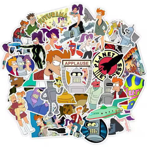 10/30/50pcs Disney Funny Anime Futurama Stickers Cartoon Graffiti Decals DIY Water Bottle Phone Lugg