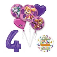 Mayflower Products PAW PATROL SKYE &amp; EVEREST 4th Birthday Party Balloons Supplies Chase Ryder