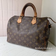 二手正品 LV M41108 原花/老花 Monogram Speedy 30。星采精品。