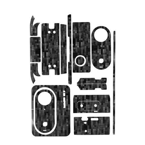 Black Camouflage PVC Stickers Protective Film Full Cover Scratch-proof Decal Removable Skin for Inst