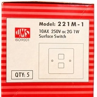UMS METAL CLAD SWITCH 2GANG 1WAY/2WAY