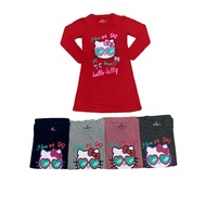 Baju T-shirt Labuh Lengan Panjang Kanak-Kanak Perempuan Hello Kitty