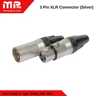 【MPRO】OHVL Male & Female 3 Pin XLR Connector XLR Jack (Silver)