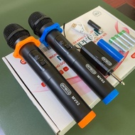 Micro không dây karaoke Mu24 tần số UHF- pin sạc dùng như điện thoại kết nối được tất cả các loại â