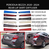 PERODUA BEZZA 2020-2024 REAR LIPS SKIRT DIFFUSER MATERIAL PU GETAH