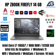 LAPTOP HP ZBOOK FIREFLY 14 G8 INTEL CORE I5/I7 11TH GEN 14" FHD - 16GB RAM - 512GB SSD - WINDOWS 11