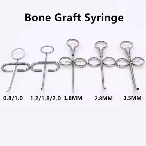 1Pc Dental Bone Graft Syringe MTA Cement Teeth Filling Material Plugger Applicator Carrier 0.8/1.0/1