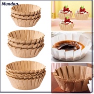 MUNDAN Cake Pan Liner, Oilproof Nonstick Baking Papers, Durable 4/6/8inch Foldless Disposable Cupcak
