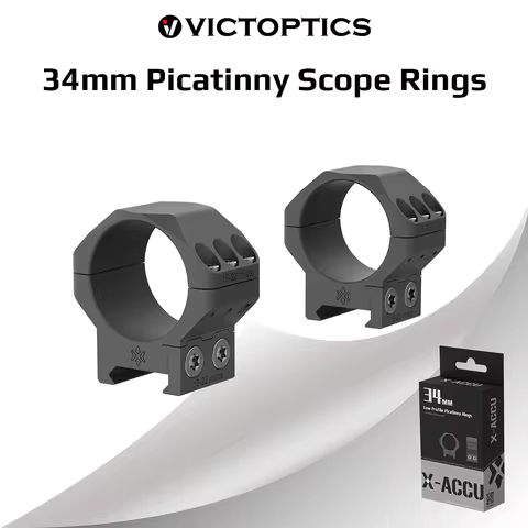Victopics34Mm Tactical Scope Rings for Picatinny Rail 1.25" Medium Profile Rifle Scope Mount Fits 56
