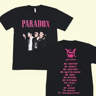 💜 เสื้อวงไทย Dox on Tour Paradox Tour เสื้อยืดตัวอักษรสีชมพู