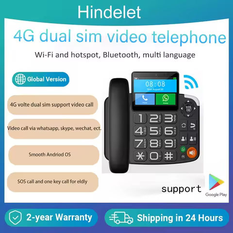 Smart 4G deskphone Google Play 3G+32G Android System Multi-Language IOT Remote Control wifi hotspot
