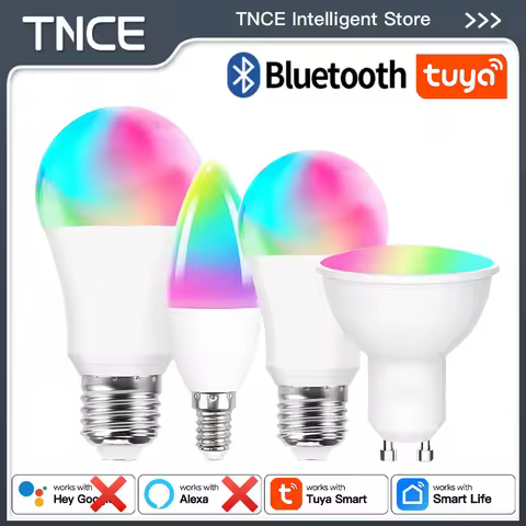 TNCE Tuya gu10 E27 E14 Buletooth, required Bluetooth gateway, Dimmable Light LED lamps 2700-6500k RG