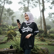 Dodgers Black Men's & Women's Baseball Jersey
