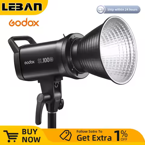 Godox SL100Bi 100W 2800-6500K White Yellow Version LCD Panel LED Video Light Continuous Output Bowen