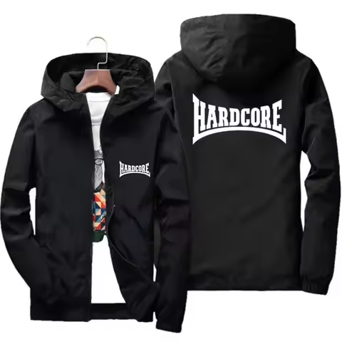 Hardcore Jacket Windbreaker Pilot Coat Men's Zipper Bomber Jackets Waterproof Quick Drying Sport Out