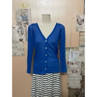 Women's cobalt blue cardigan size s~m ca1