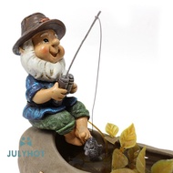 COOL Fishing Gnome Sitter Funny UV Resistant Resin Decorative Outdoor Garden Lawn Gnome For Yard Law