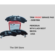 (READY STOCK) TRW GENUINE PERODUA MYVI LAGI BEST , BEZZA , AXIA DISC BRAKE PAD (FRT) - GDB7856