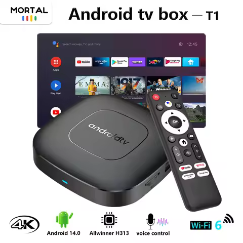 Mortal T1 WIFI6 Smart TV Box Android 14 AllwinnerH313 Home Theater 2G8G16G Bluetooth Support 4K Free
