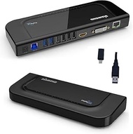 Diamond Multimedia Dual Video Output, USB/USB-C/TB3 Universal Docking Station with Gigabit Ethernet,