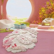 北歐風 手作 紐西蘭 羊毛地毯 英格蘭玫瑰 客廳臥室 床邊地墊